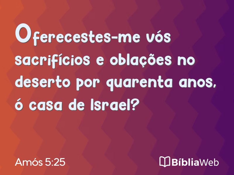 Amós 5:25 em imagem para compartilhar
