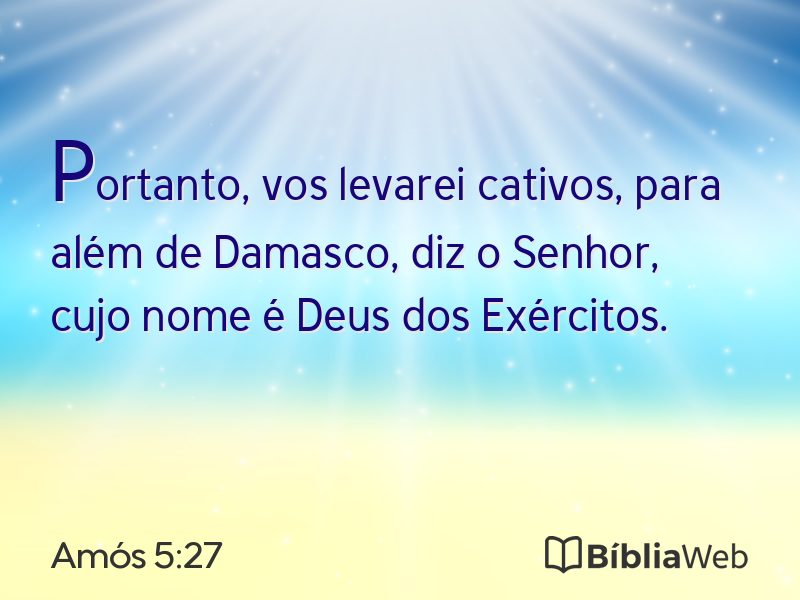 Amós 5:27 em imagem para compartilhar