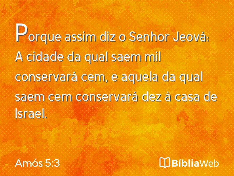 Amós 5:3 em imagem para compartilhar