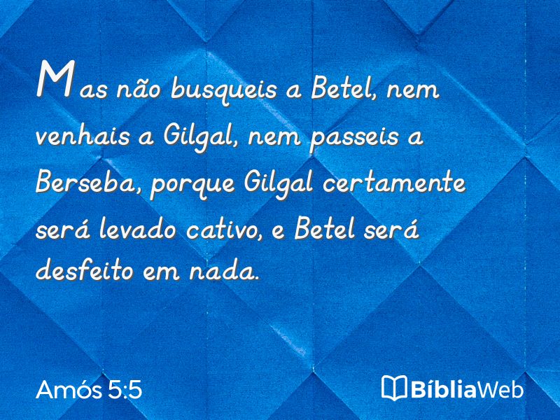 Amós 5:5 em imagem para compartilhar