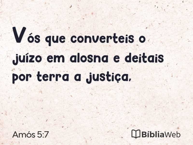 Amós 5:7 em imagem para compartilhar