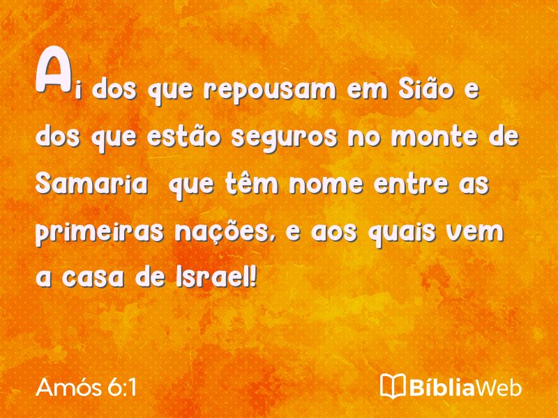 Amós 6:1 em imagem para compartilhar