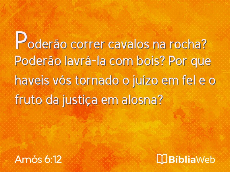 Amós 6:12 em imagem para compartilhar