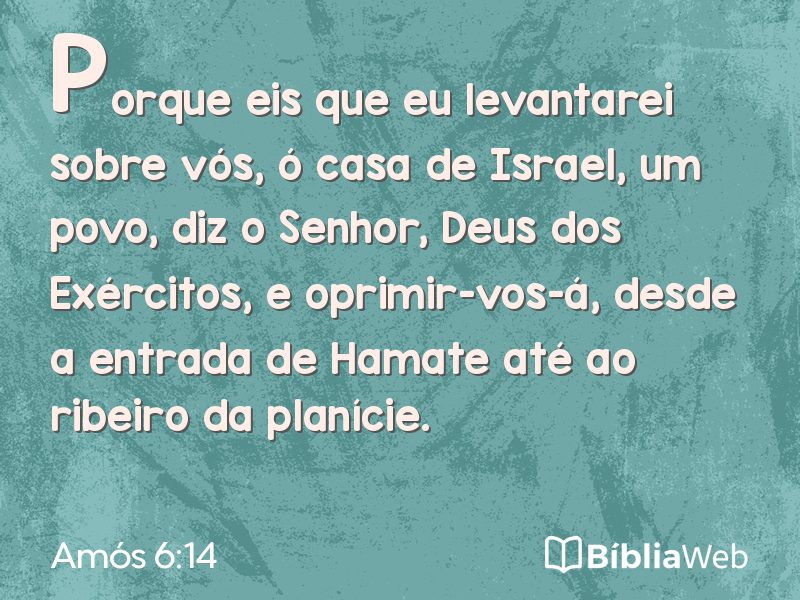 Amós 6:14 em imagem para compartilhar