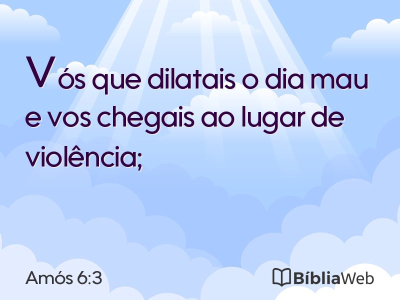 Amós 6:3 em imagem para compartilhar