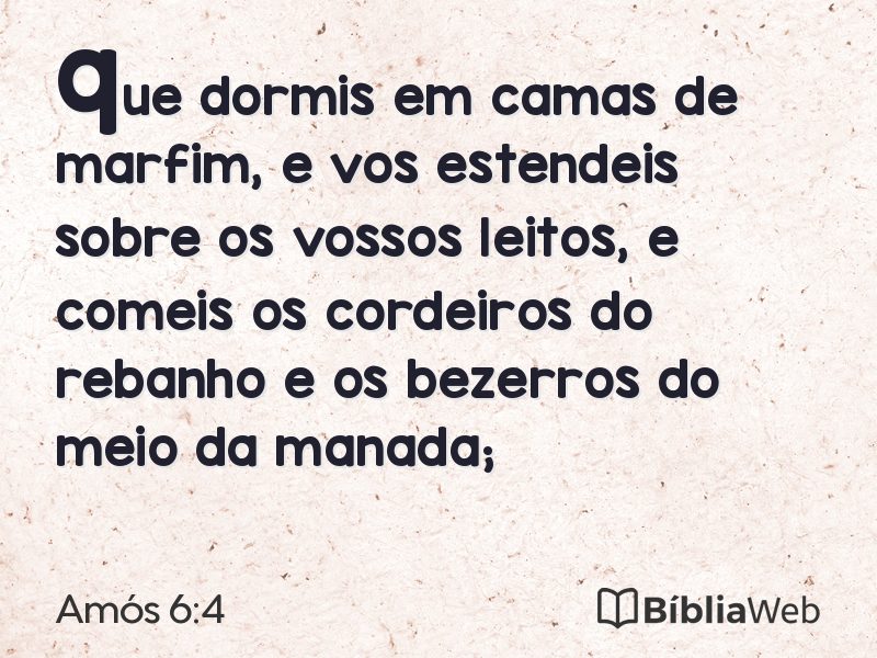 Amós 6:4 em imagem para compartilhar
