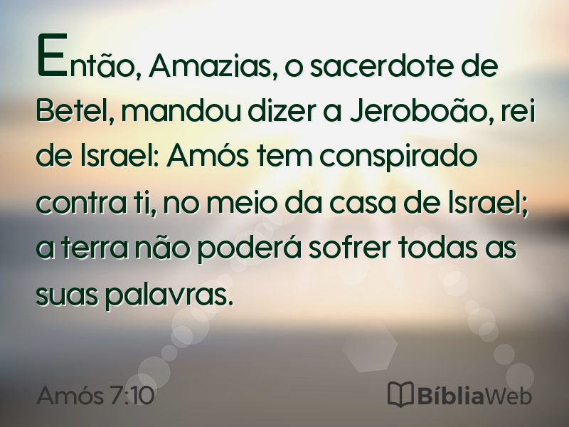Amós 7:10 em imagem para compartilhar