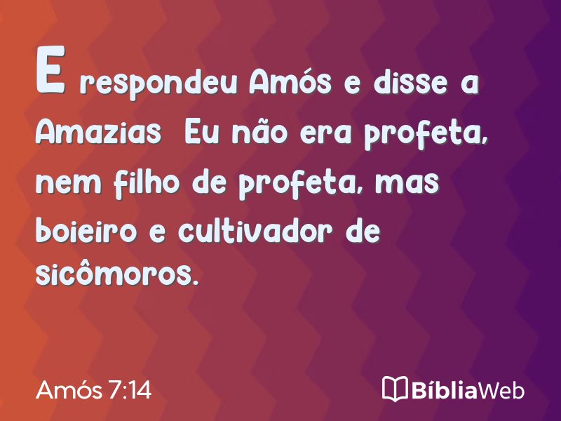 Amós 7:14 em imagem para compartilhar