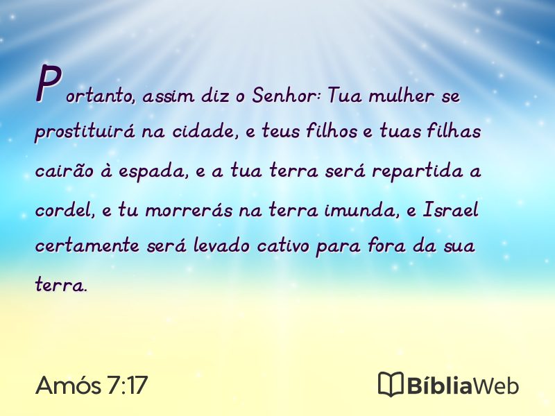 Amós 7:17 em imagem para compartilhar