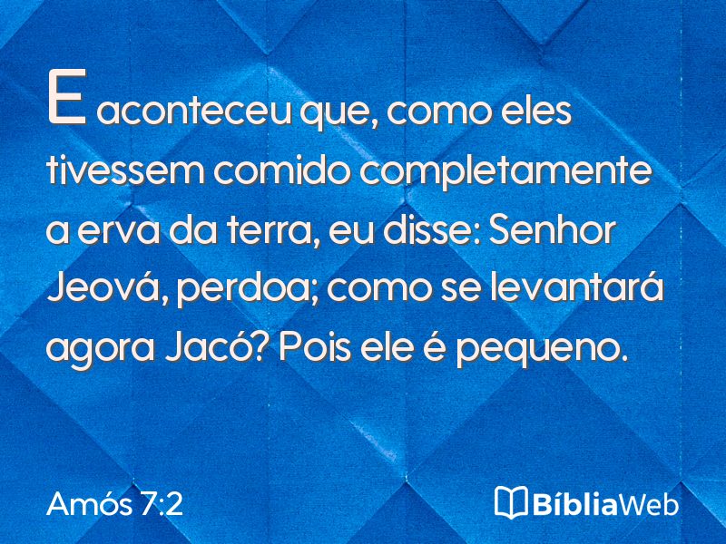 Amós 7:2 em imagem para compartilhar