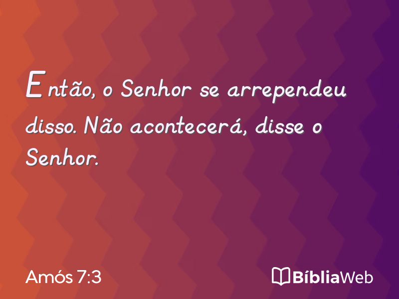 Amós 7:3 em imagem para compartilhar