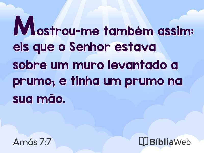 Amós 7:7 em imagem para compartilhar
