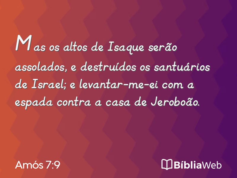 Amós 7:9 em imagem para compartilhar