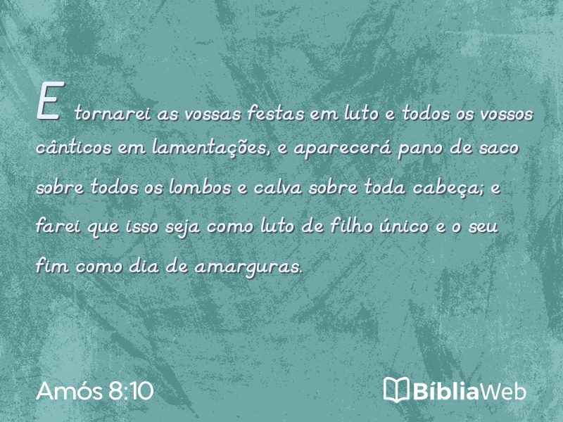 Amós 8:10 em imagem para compartilhar