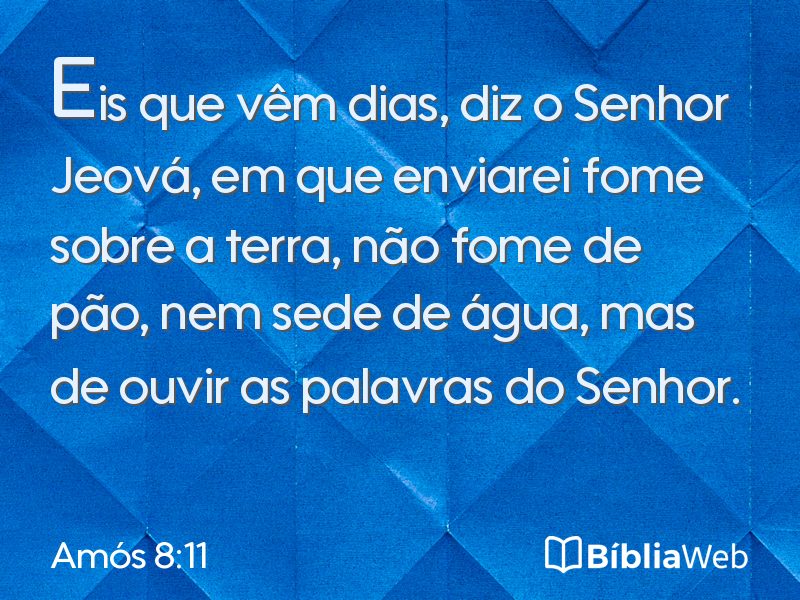 Amós 8:11 em imagem para compartilhar