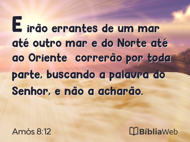 Amós 8:12 em imagem para compartilhar