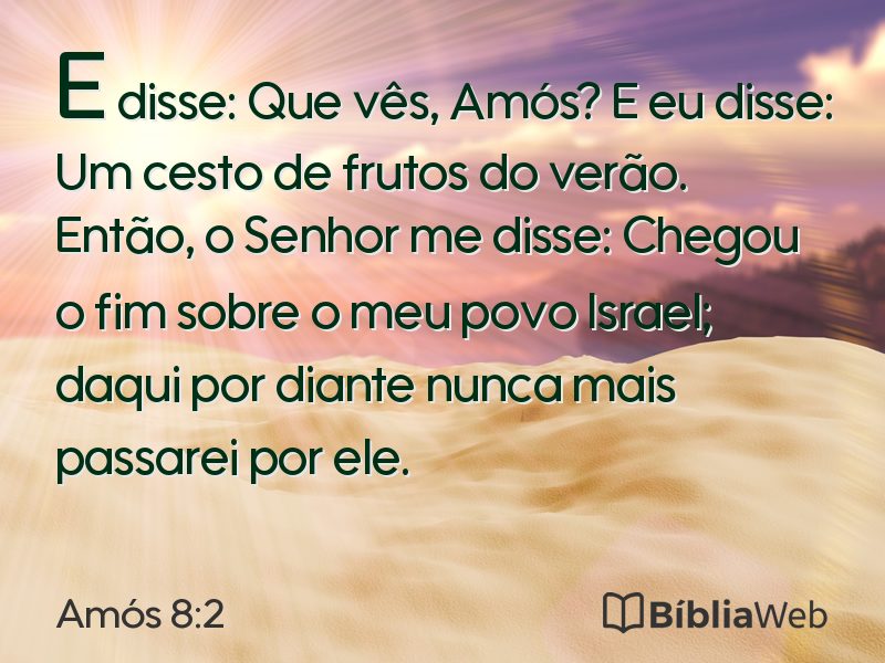 Amós 8:2 em imagem para compartilhar