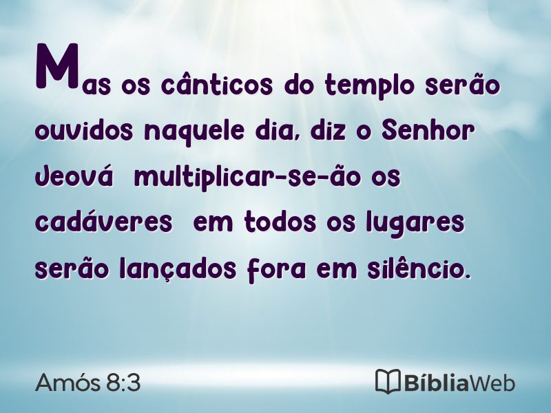 Amós 8:3 em imagem para compartilhar