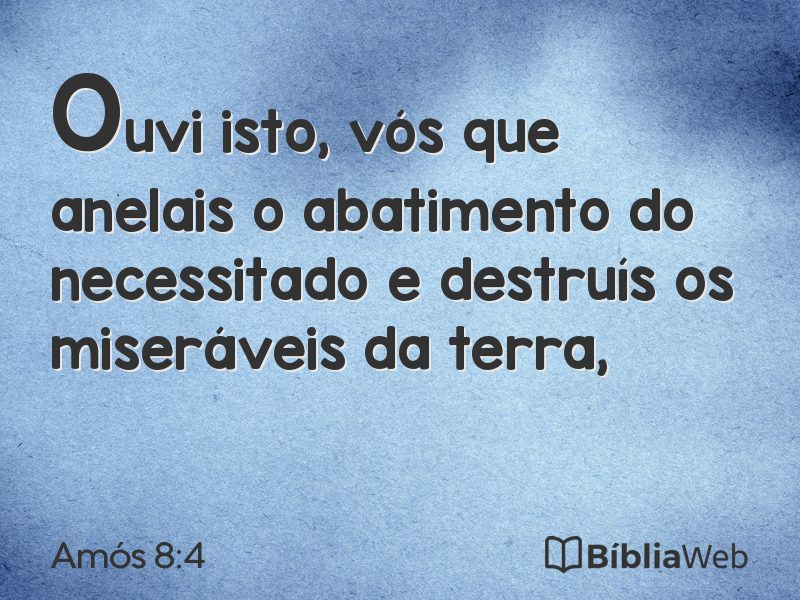Amós 8:4 em imagem para compartilhar