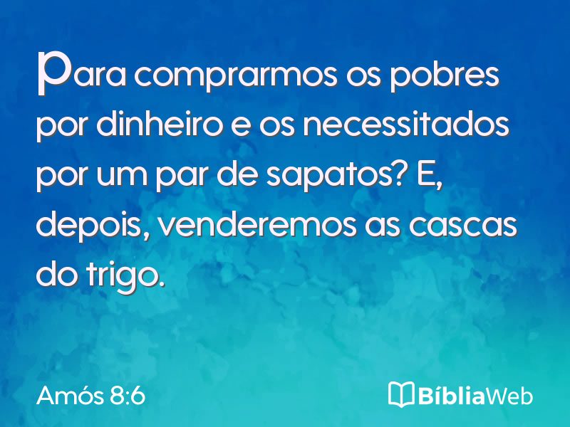 Amós 8:6 em imagem para compartilhar