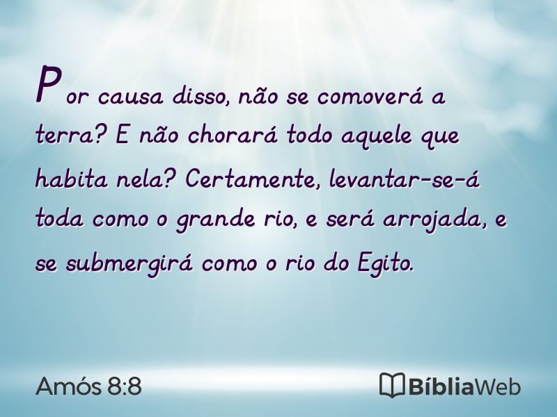 Amós 8:8 em imagem para compartilhar
