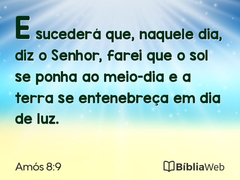 Amós 8:9 em imagem para compartilhar
