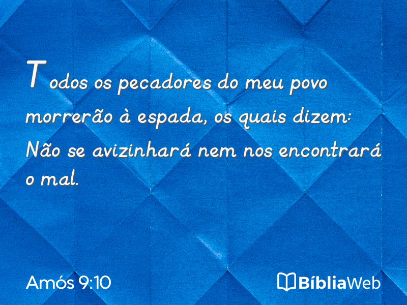 Amós 9:10 em imagem para compartilhar