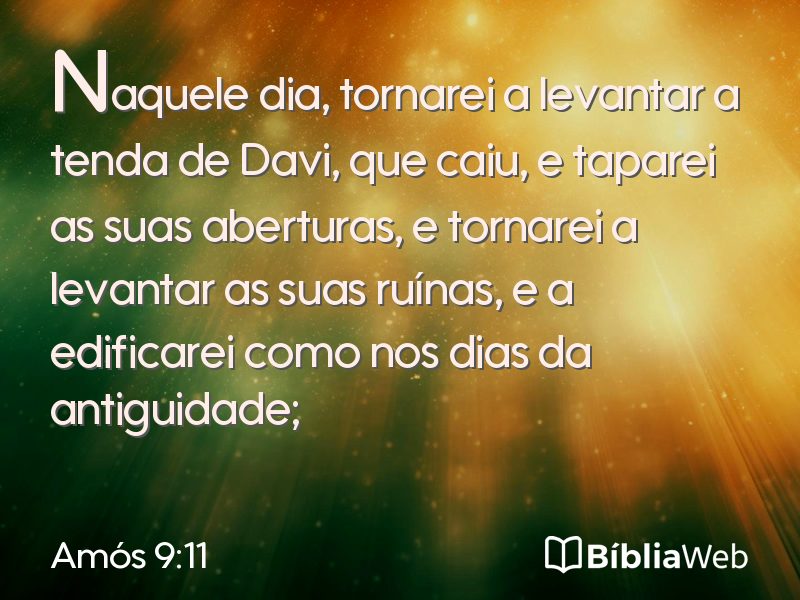 Amós 9:11 em imagem para compartilhar