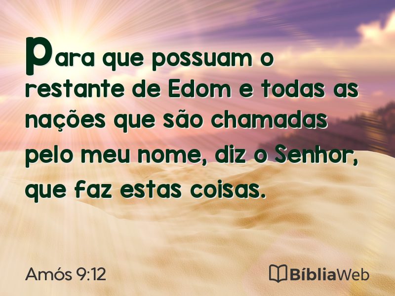 Amós 9:12 em imagem para compartilhar