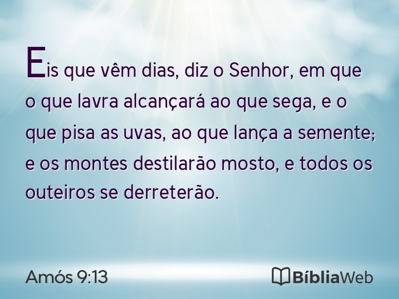 Amós 9:13 em imagem para compartilhar