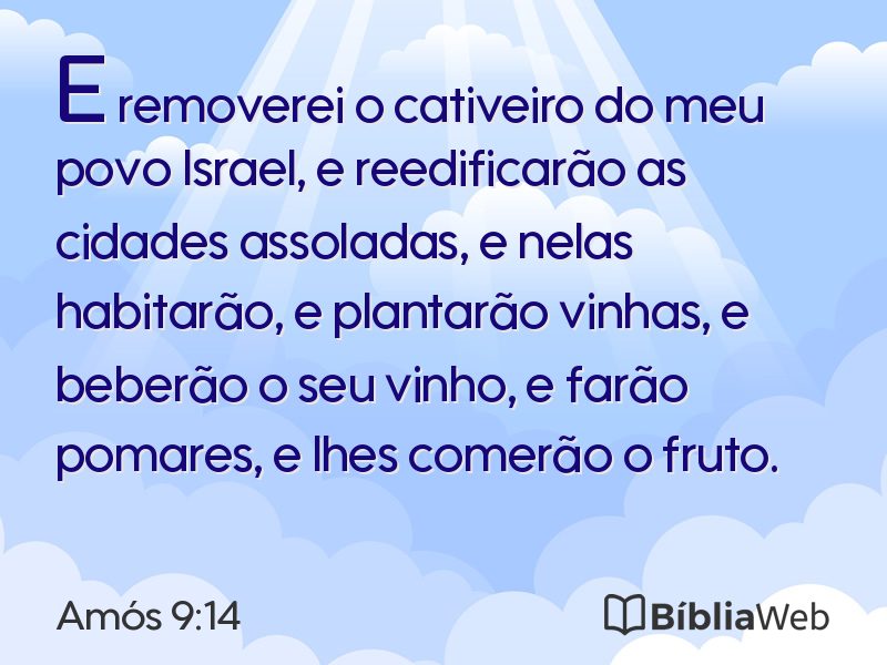 Amós 9:14 em imagem para compartilhar