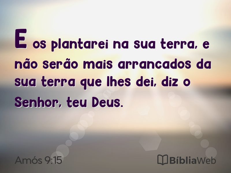 Amós 9:15 em imagem para compartilhar