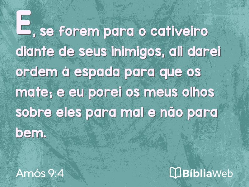 Amós 9:4 em imagem para compartilhar