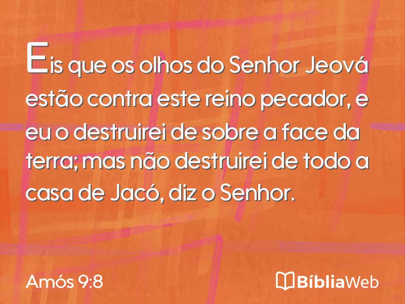 Amós 9:8 em imagem para compartilhar