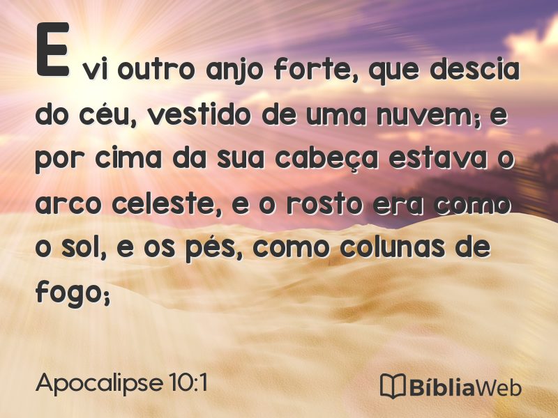 Apocalipse 10:1 em imagem para compartilhar