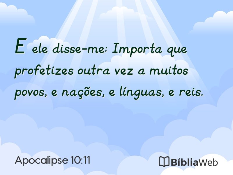 Apocalipse 10:11 em imagem para compartilhar