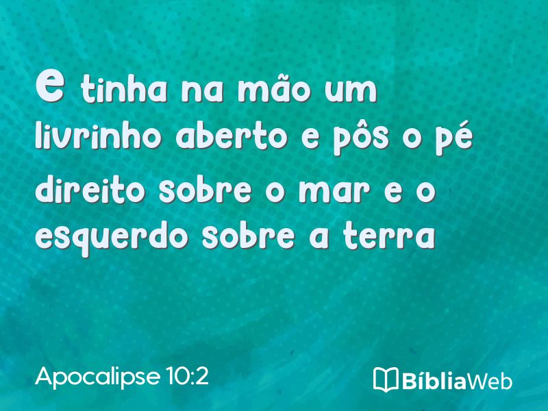 Apocalipse 10:2 em imagem para compartilhar