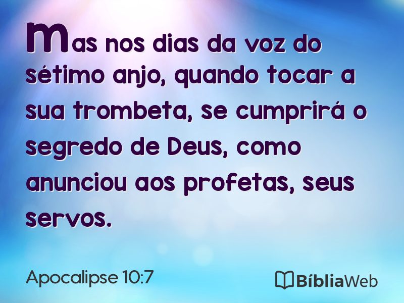 Apocalipse 10:7 em imagem para compartilhar