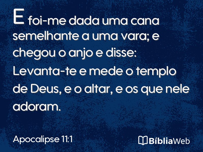 Apocalipse 11:1 em imagem para compartilhar