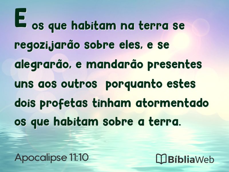 Apocalipse 11:10 em imagem para compartilhar