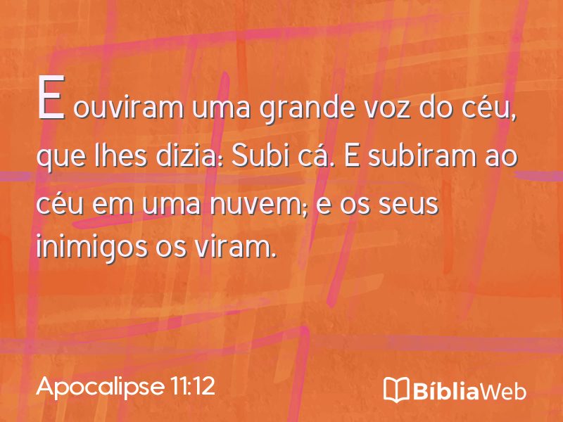 Apocalipse 11:12 em imagem para compartilhar