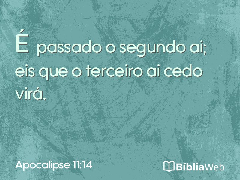Apocalipse 11:14 em imagem para compartilhar