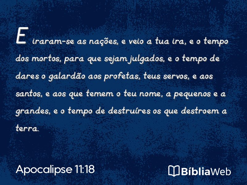 Apocalipse 11:18 em imagem para compartilhar