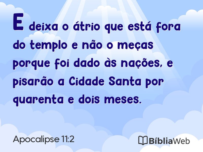 Apocalipse 11:2 em imagem para compartilhar