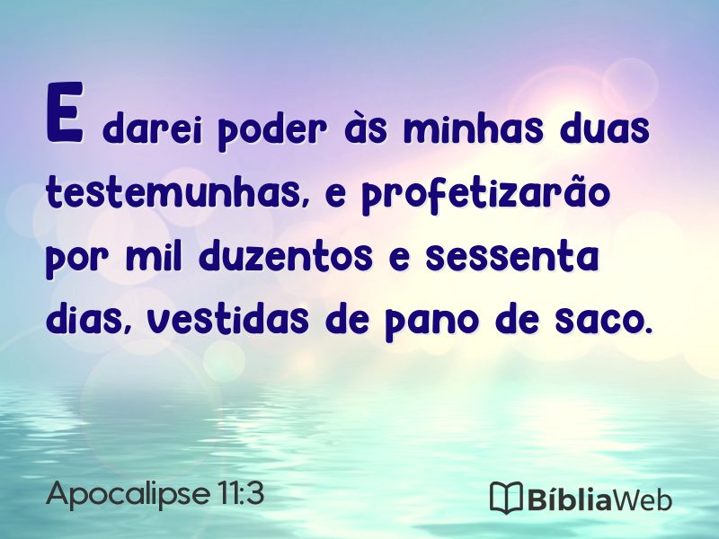 Apocalipse 11:3 em imagem para compartilhar