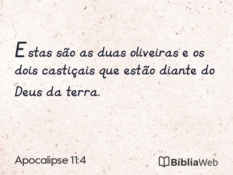 Apocalipse 11:4 em imagem para compartilhar