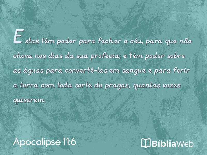 Apocalipse 11:6 em imagem para compartilhar