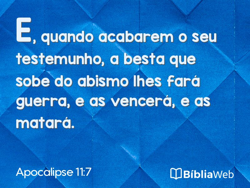 Apocalipse 11:7 em imagem para compartilhar