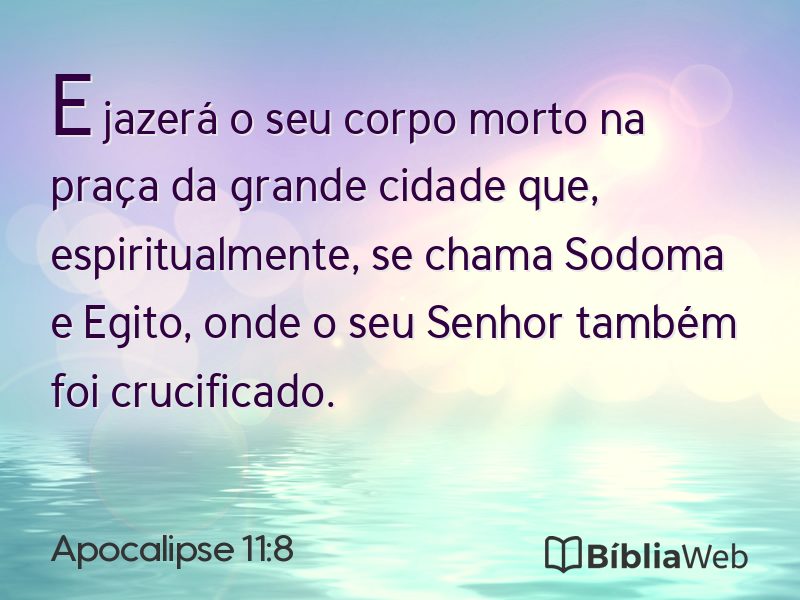Apocalipse 11:8 em imagem para compartilhar