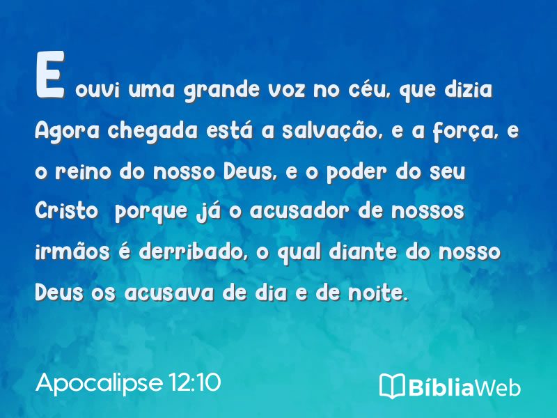 Apocalipse 12:10 em imagem para compartilhar